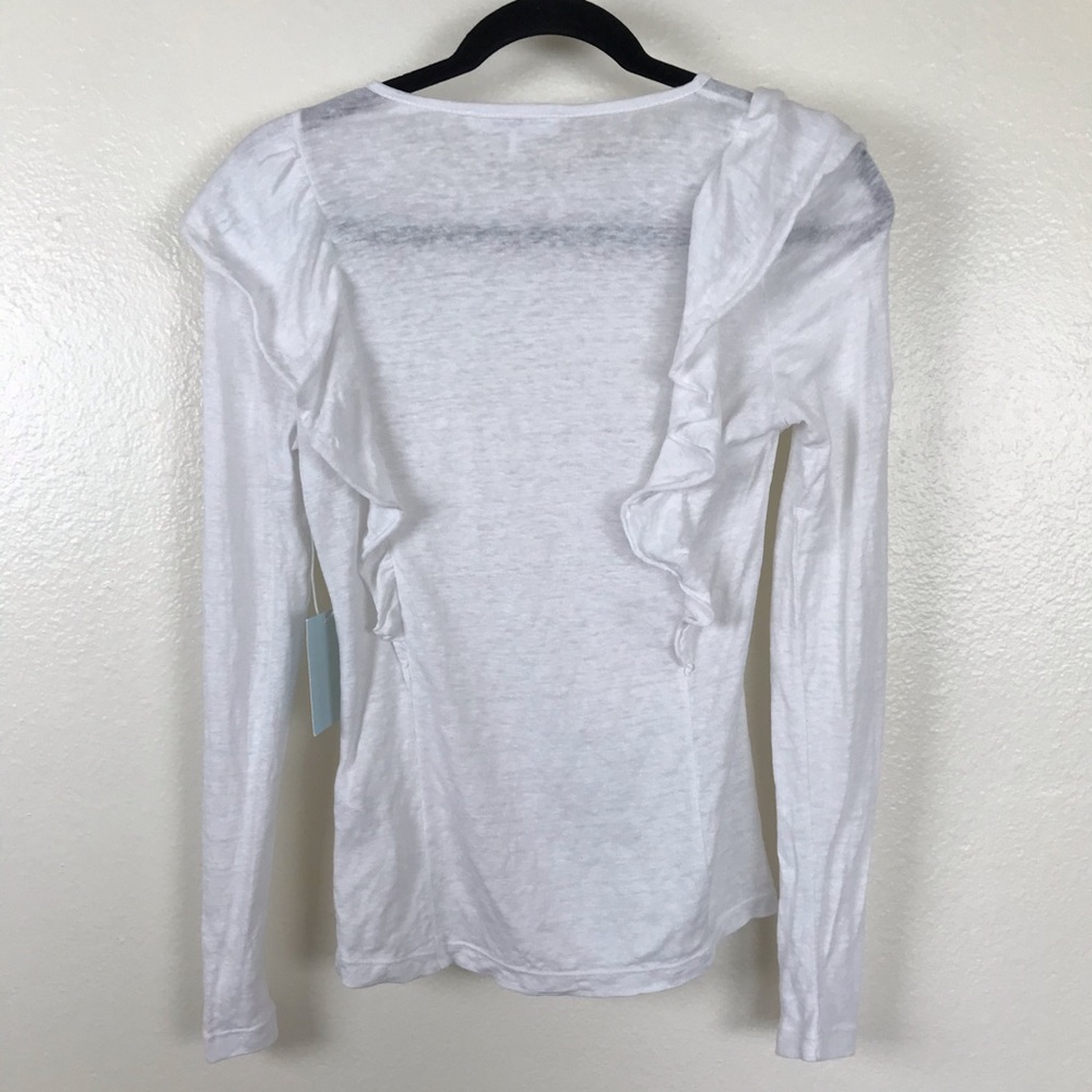 Frame Ruffle Linen Long Sleeve -Damaged - Picture 7 of 8